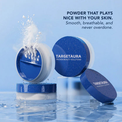 Targetaura WaterBlur Powder Talc-Free Setting Powder with Blur and Set brush