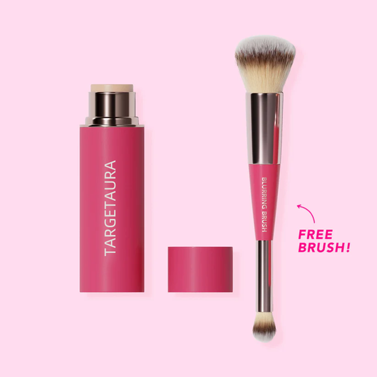 Targetaura Final 6 hours 70% off:🌸 Peptide Blur Stick Foundation with Brush