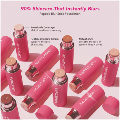 Targetaura Final 6 hours 70% off:🌸 Peptide Blur Stick Foundation with Brush