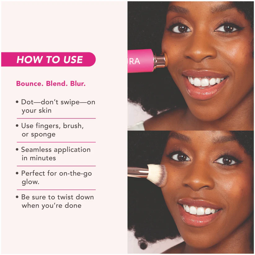 Targetaura Final 6 hours 70% off:🌸 Peptide Blur Stick Foundation with Brush