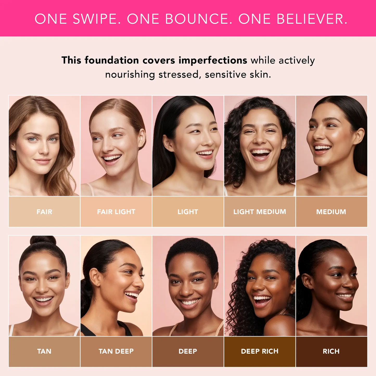 Targetaura Final 6 hours 70% off:🌸 Peptide Blur Stick Foundation with Brush