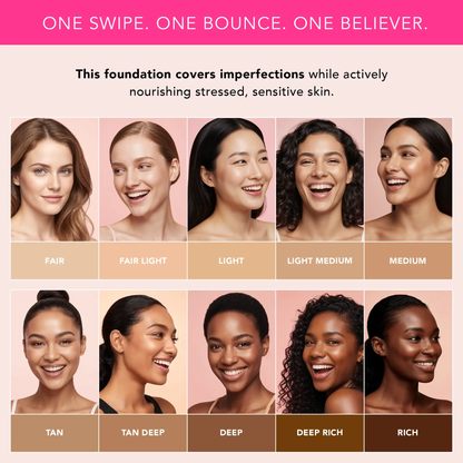 Targetaura Final 6 hours 70% off:🌸 Peptide Blur Stick Foundation with Brush