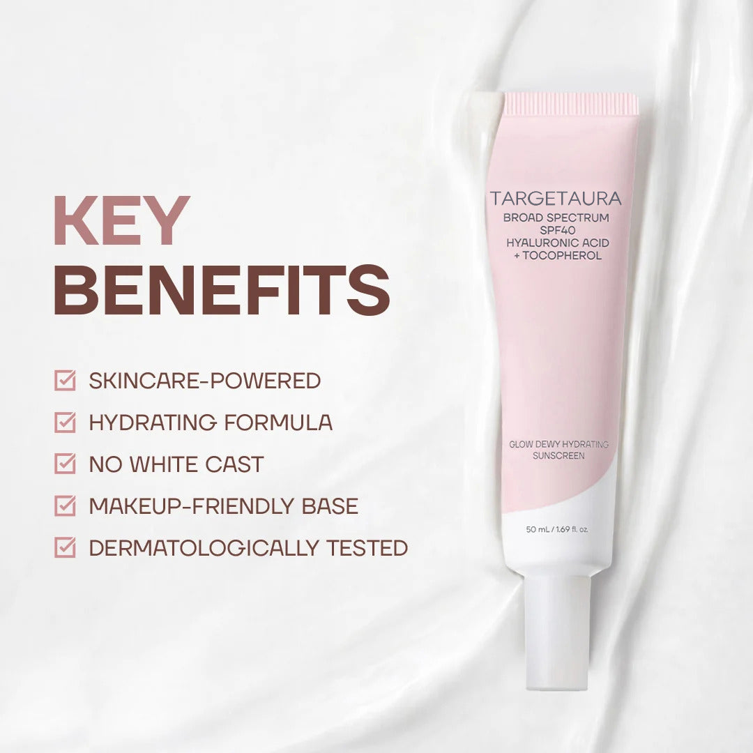 Targetaura Glow Dewy Hydrating Sunscreen SPF40+
