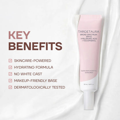 Targetaura Glow Dewy Hydrating Sunscreen SPF40+