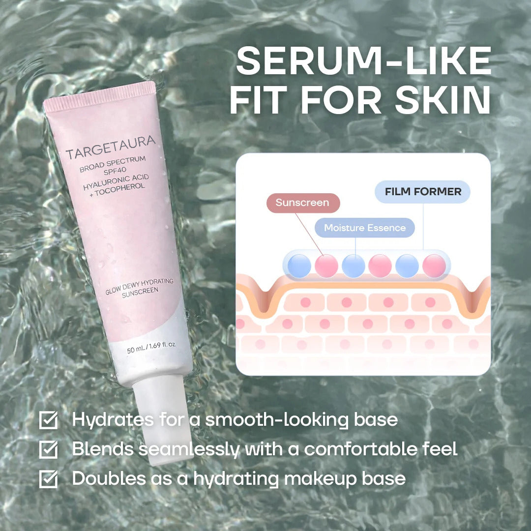Targetaura Glow Dewy Hydrating Sunscreen SPF40+